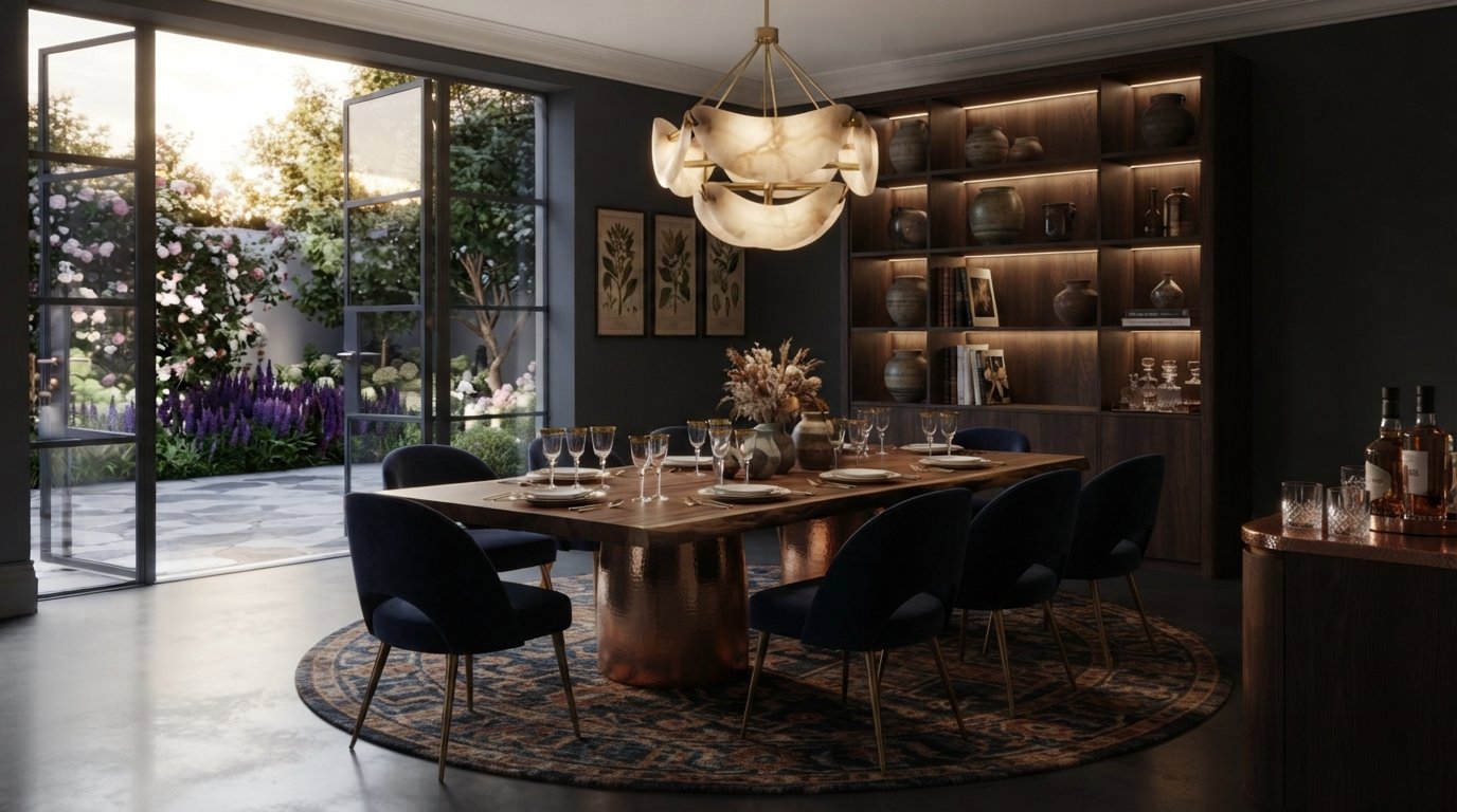 Dining room with a table and chairs